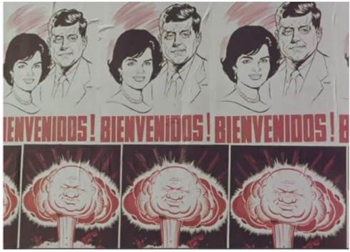 Afiches promocionales con motivo de la visita de los Kennedy a Colombia